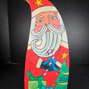 Father Christmas Santa Wood Sculpture by Sincerely Sticks